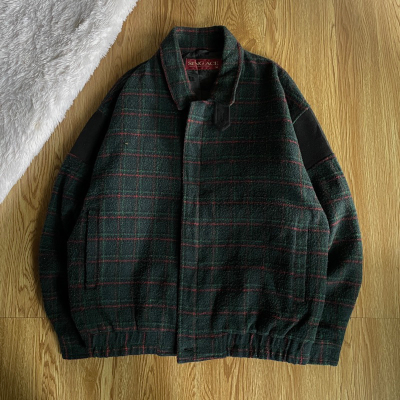CASUAL TARTAN VINTAGE FLANEL FLIGHT JACKET