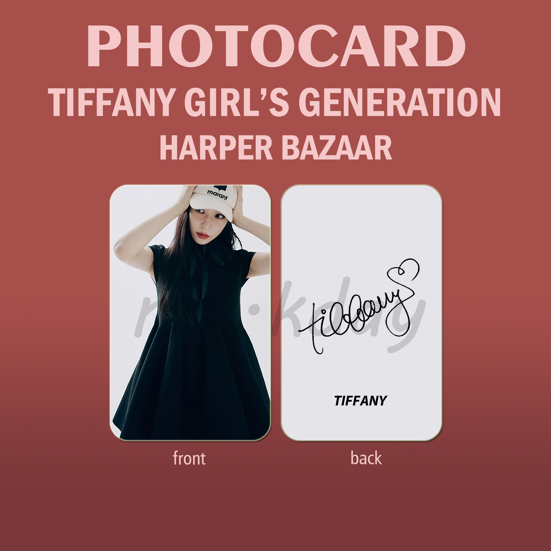 PC-1288, Unofficial Photocard Tiffany Young SNSD Har per’s Ba zaar Korea 2 sisi