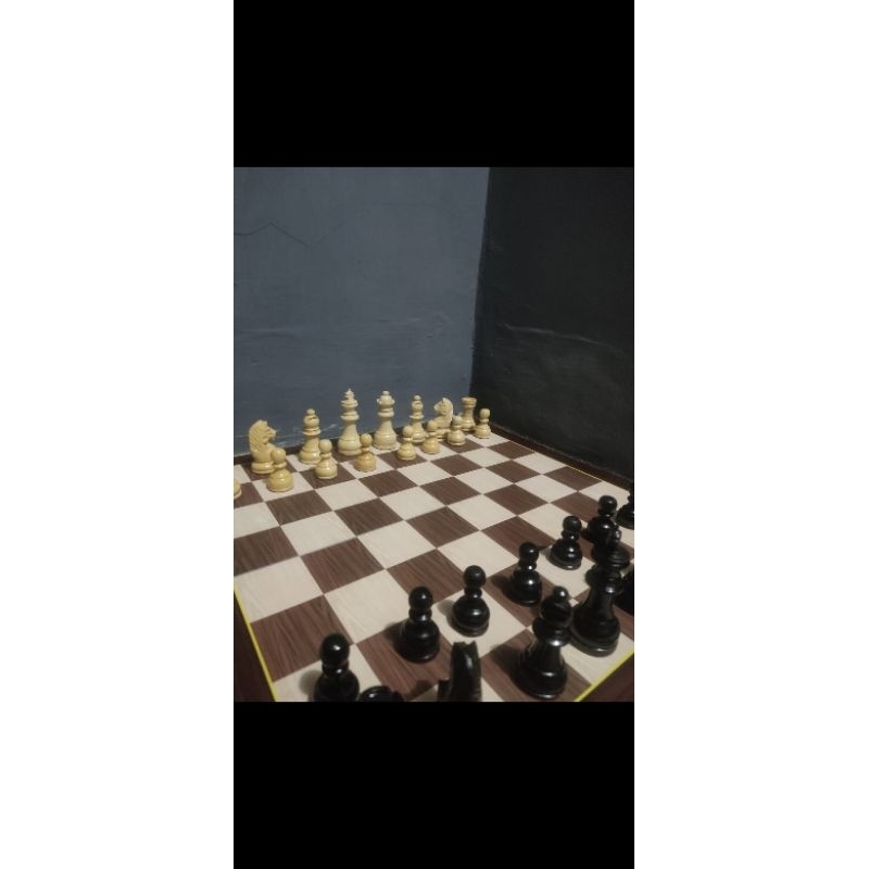 Bidak Catur Kayu Benteng Kotak