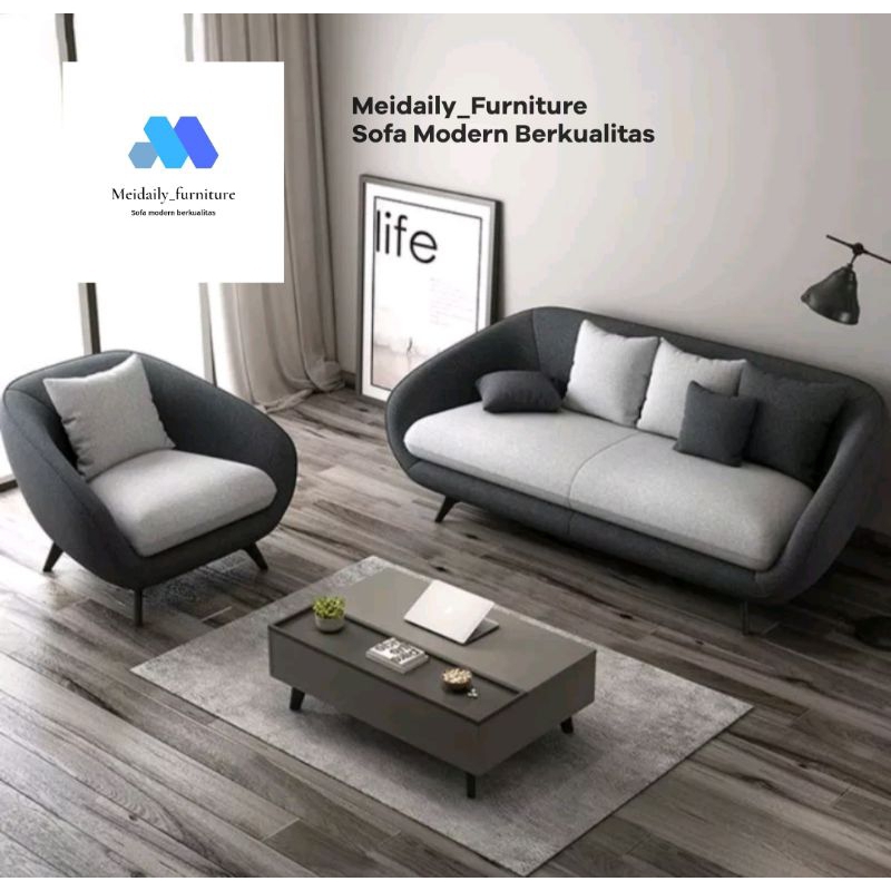 Sofa Retro 21 Minimalis / Kursi Ruang Tamu Modern / Sofa Ruang TV Keluarga / Sofa Terbaru Kualitas P