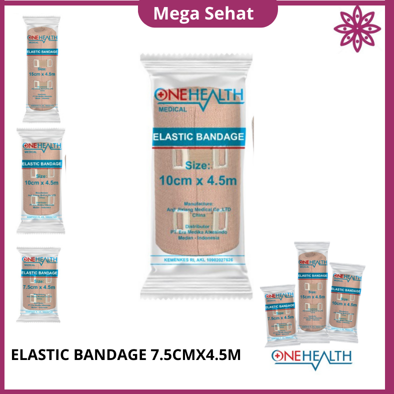 Perban Elastis Elastic Bandage Onehealth 10cm x 4.5m Verban Luka Tulang Patah