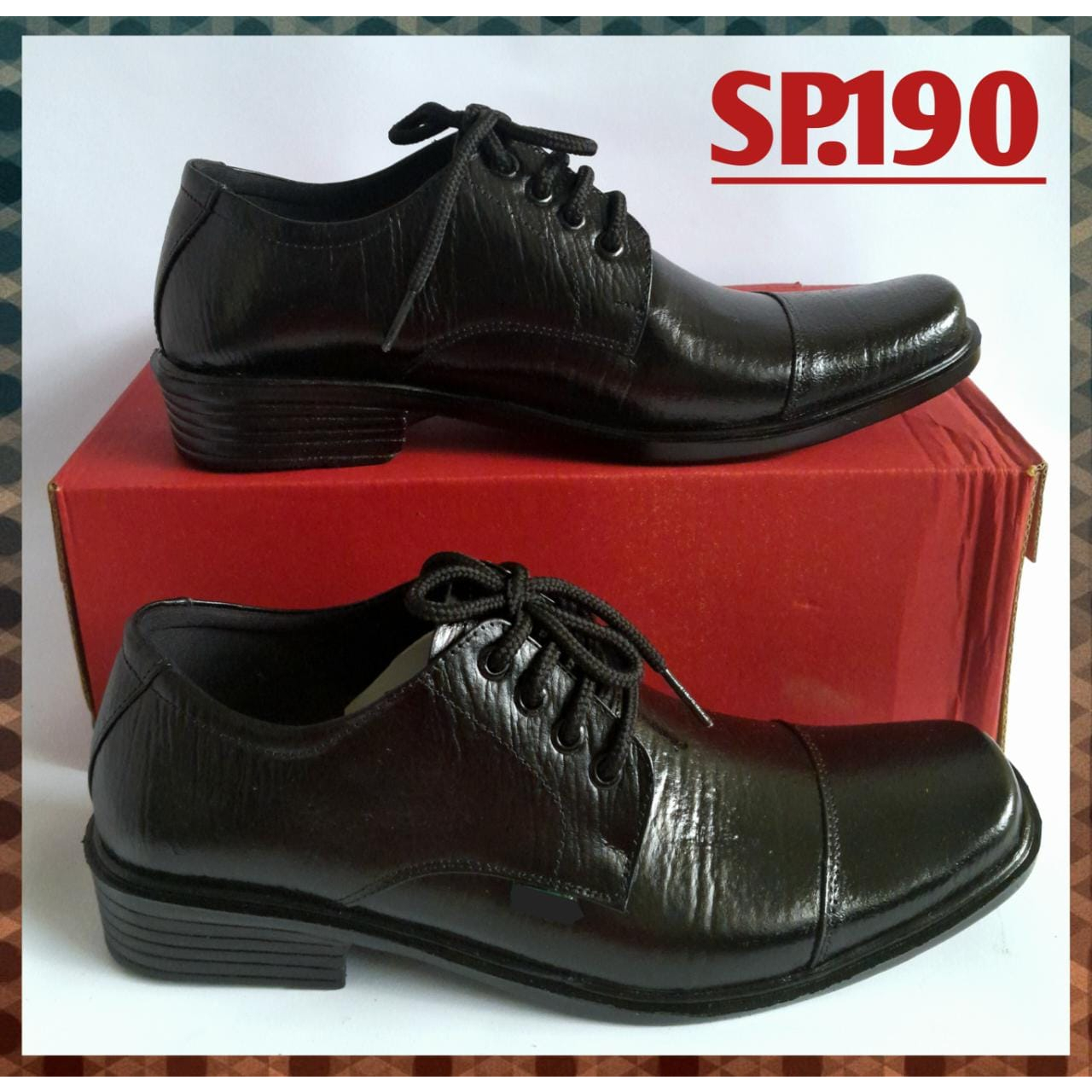 Sepatu Pantofel Kulit Sapi Asli Garut Original