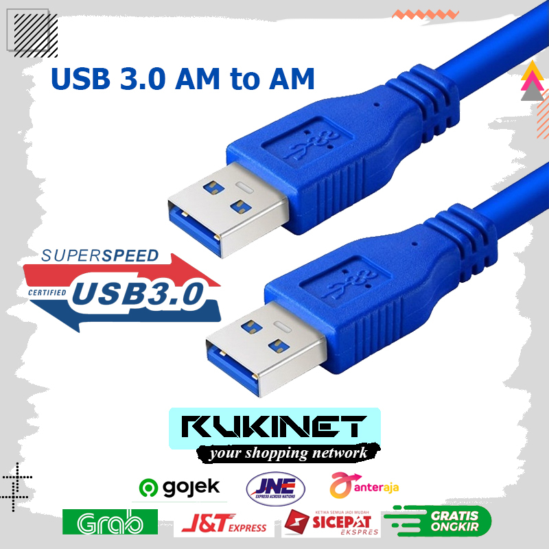 Kabel USB 3.0 Male to Male High Speed Data Transfer 1m 1,5m 3m 5m