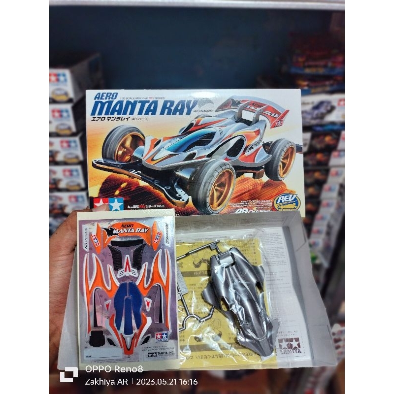 Tamiya 18703 Body Aero Manta Ray / Mantaray + Decal + Dus Manual Box