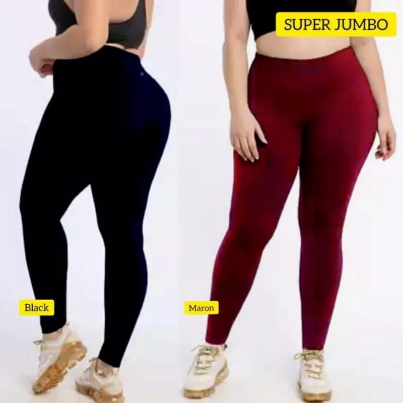 ☄️COD☄️ Legging HW Wanita Super Jumbo Extra Tebal Import Fit 3XL - 4XL / Legging Jumbo Premium