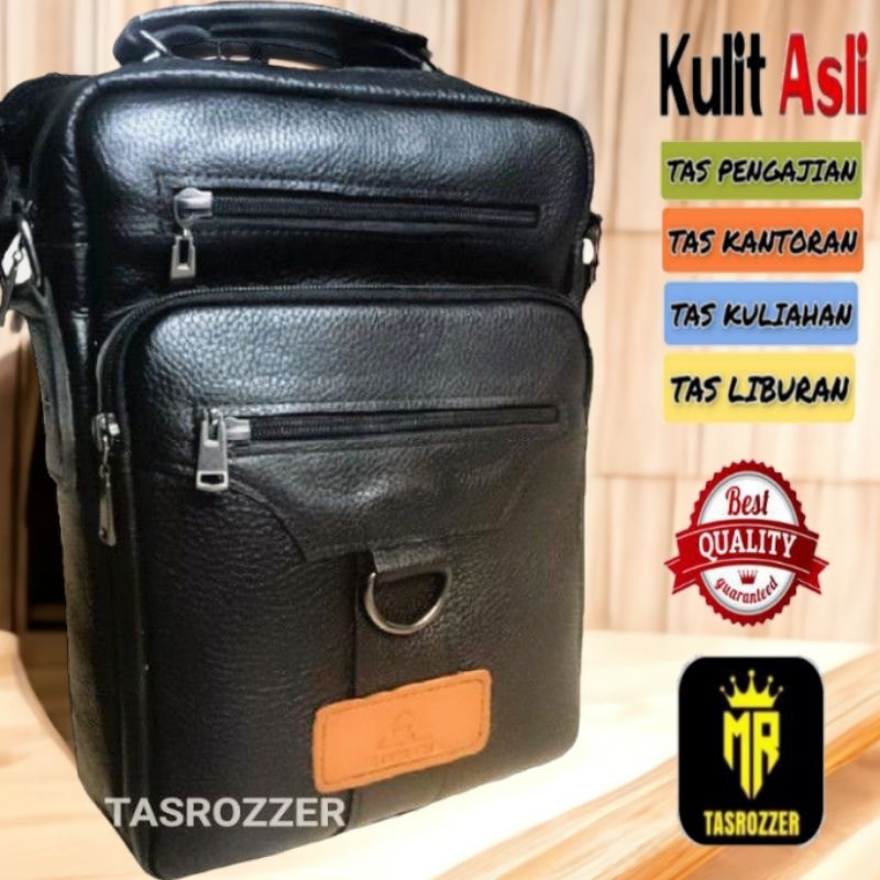 Tas kuliah kulit asli | Tas kulit santri | Tas kitab muat kitab besar