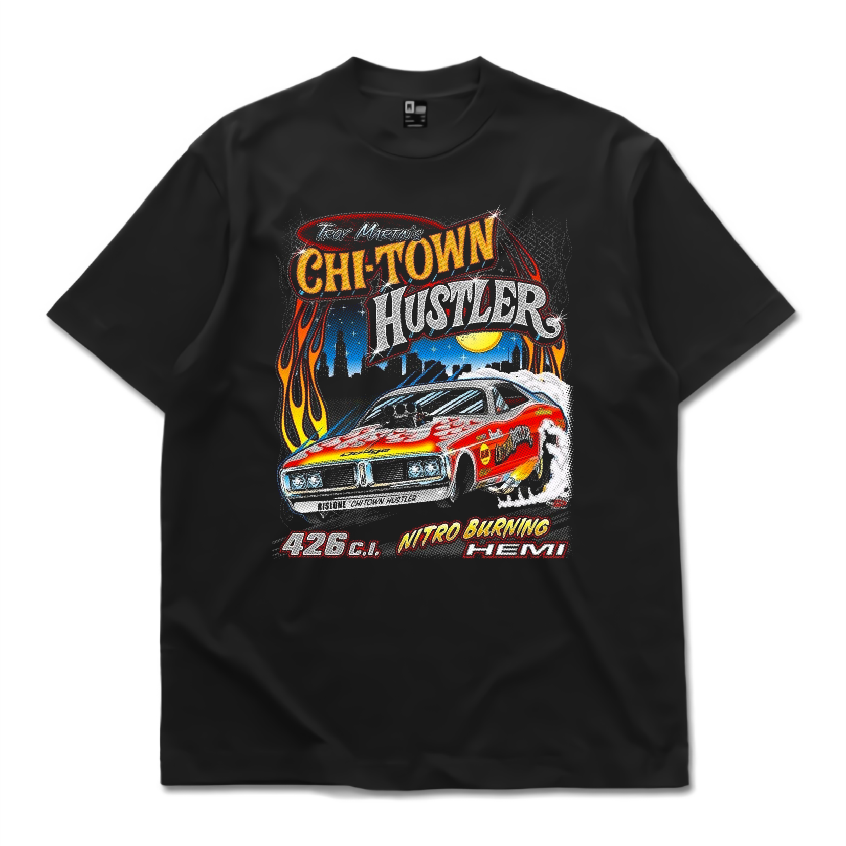 KAOS HUSTLER CAR | T-SHIRT RACING CAR HUSTLE FIRE | KAOS MOBIL BALAP API | BAJU HITAM OVERSIZE