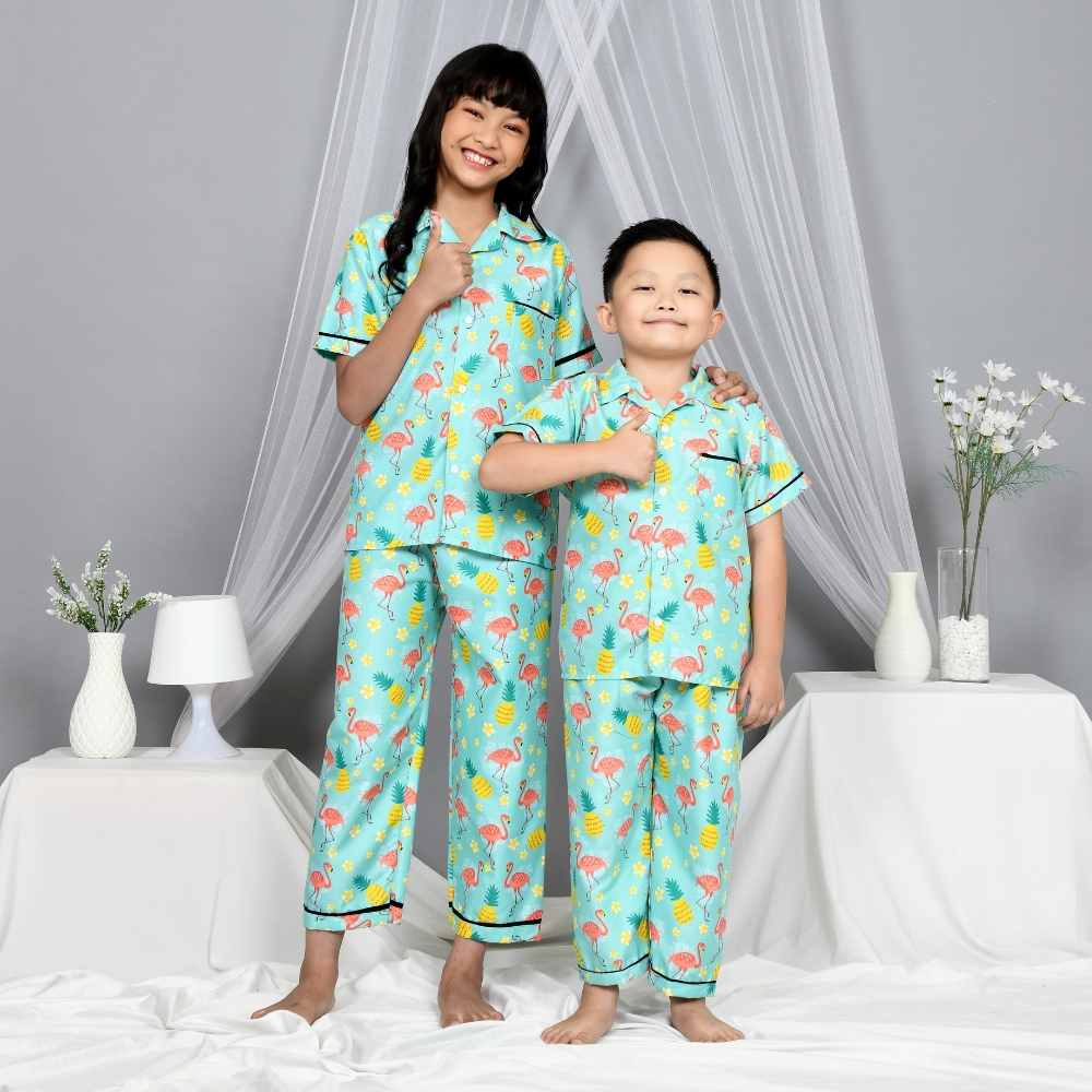 Piyama Anak Laki Perempuan Motif Hewan Setelan Baju Tidur Couple