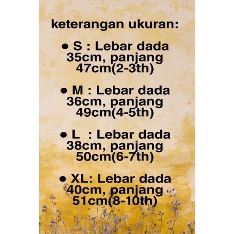 Singlet Anak NYC Kaos Singlet Anak Ideal Usia 2-10 Tahun