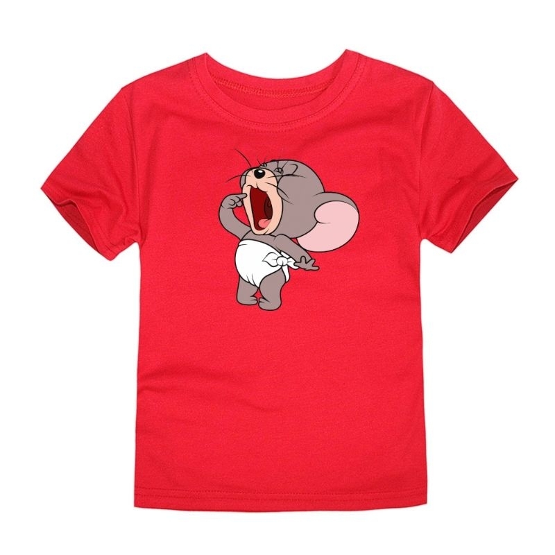 Baju Anak Tom Jerry Laper Kaos Anak Lengan Pendek Atasan Anak Oblong Tshirt Kids 2-16Th Cod