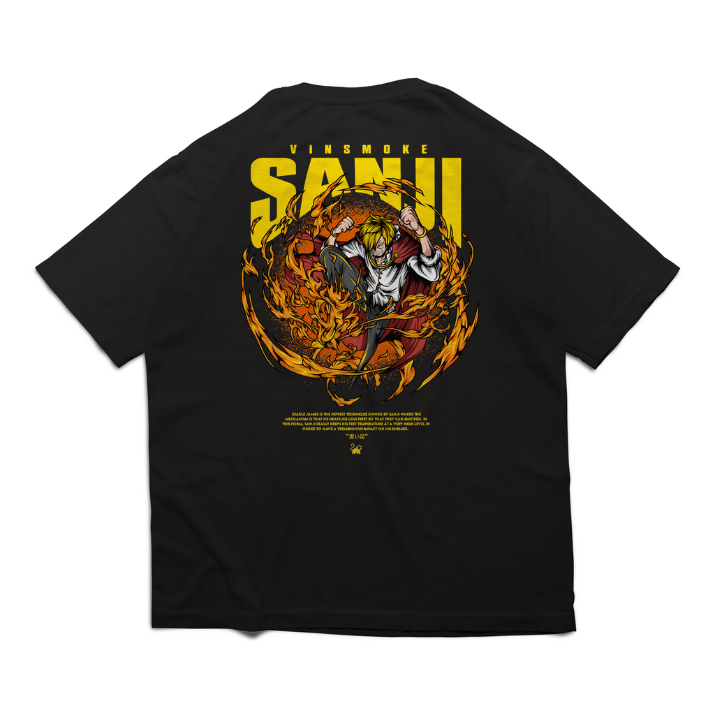 KAOS ANIME ONEPIECE VINSMOKE SANJI HITAM | Baju Distro Pria Wanita - KUUL INDUSTRIES