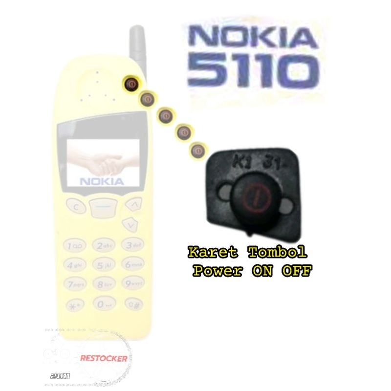 Karet Tombol on off & Con LCD nokia 5110