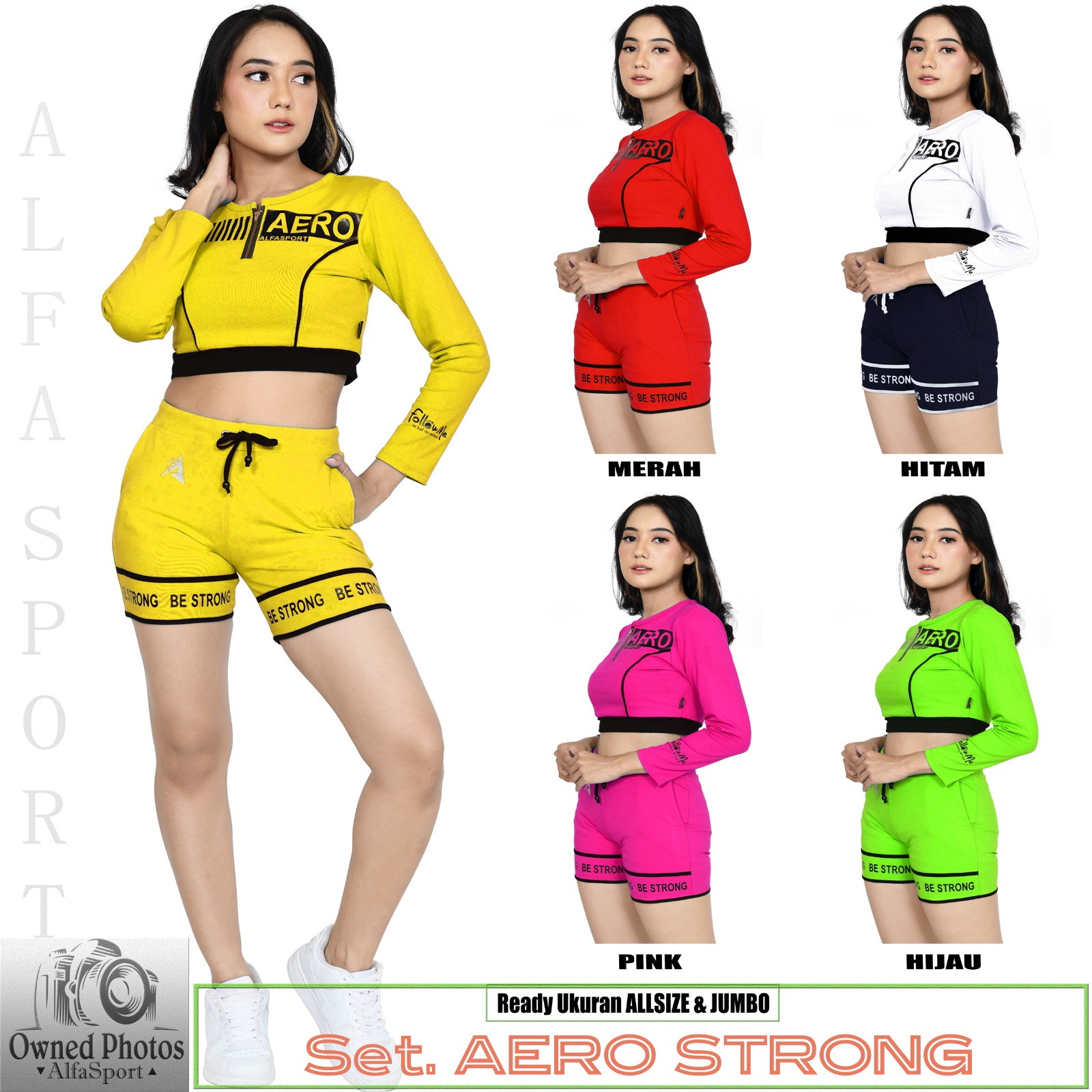 baju senam stelan/HTP senam/Tshirt crop//baju senam alfasport