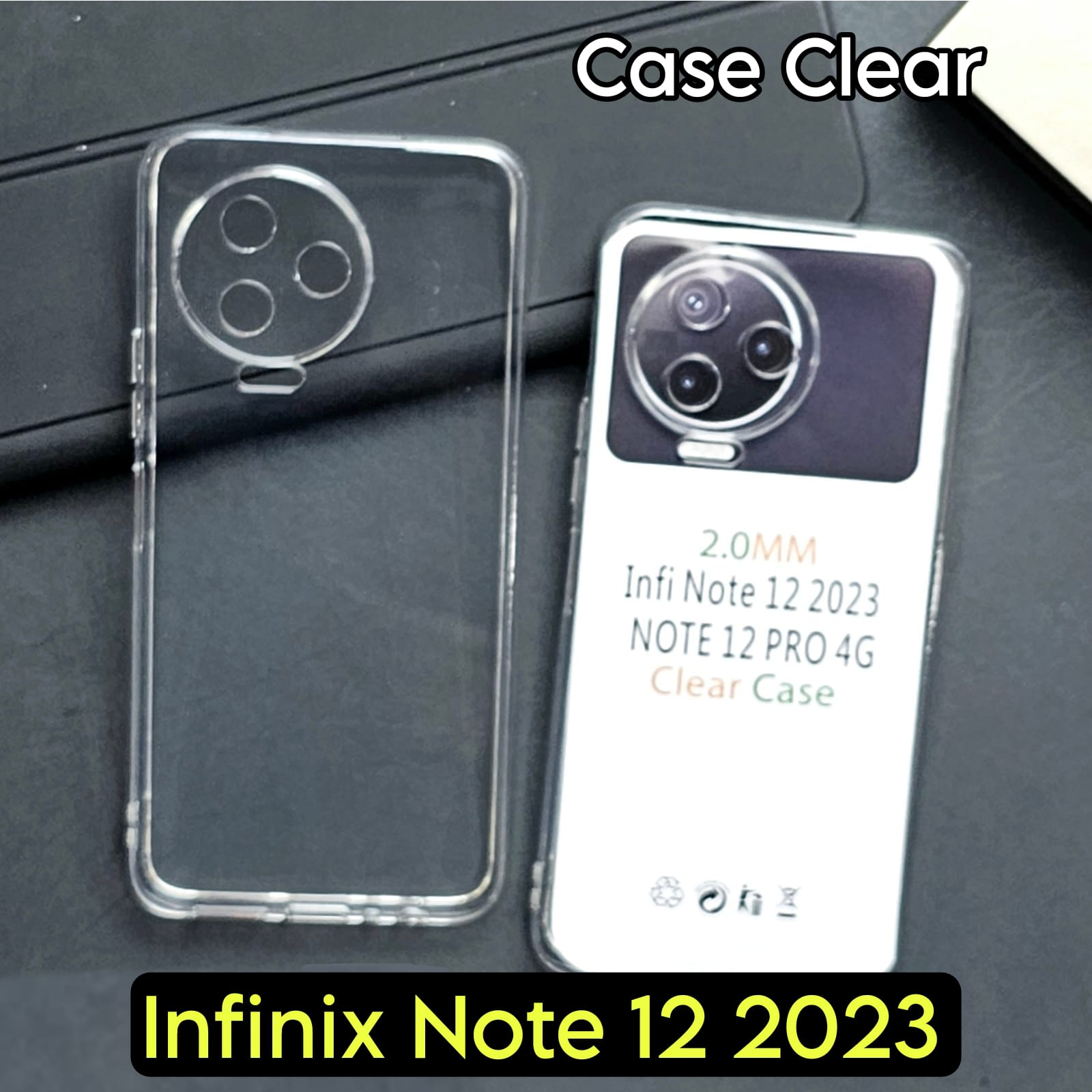 PROMO Paket 4IN1 Case Black For INFINIX NOTE 12 2023 SoftCase Premium Black Free Tempered Glass Layar &amp; Tempered Glass Camera &amp; Garskin Carbon Handphone