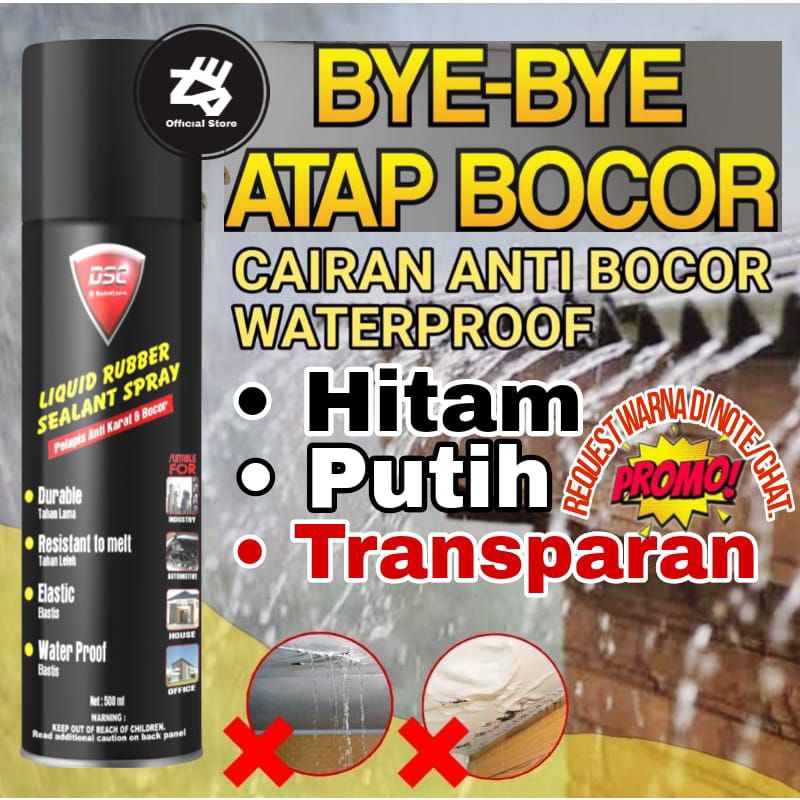 Waterproof spray ajaib anti bocor anti rembes - DSC Liquid Rubber Sealant Spray 500ml