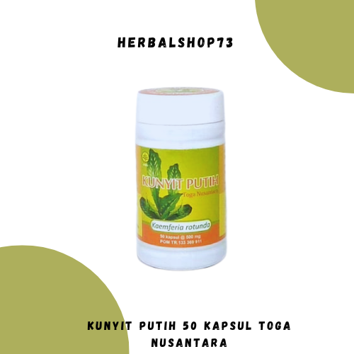 Kapsul Kunyit Putih isi 50 Butir Toga Nusantara - Kunyit Putih Kapsul Cap toga Nusantara-50KPSL - FR