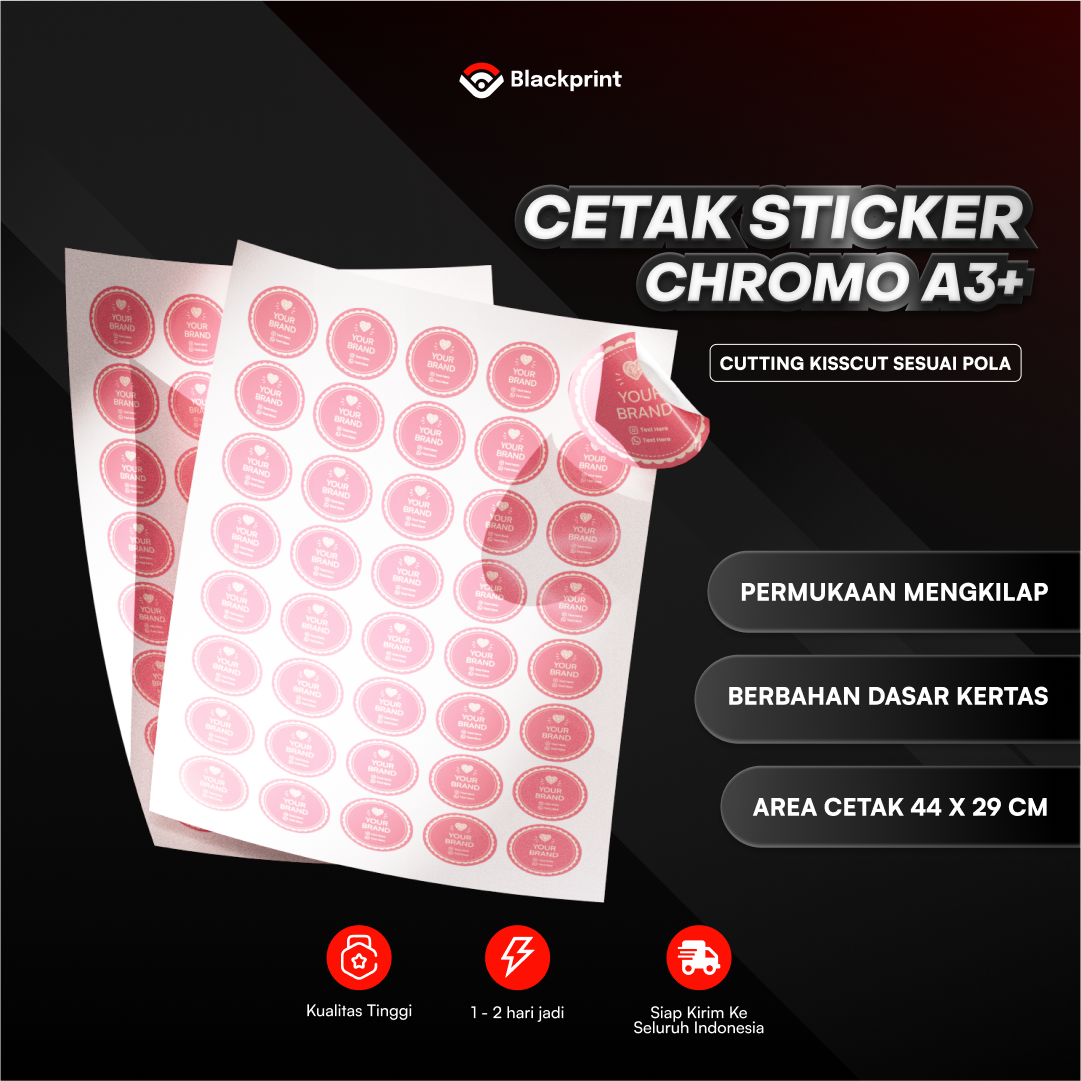 

Stiker Chromo A3+ Cutting / Sticker Label Toples / Label Makanan / Free Template Design