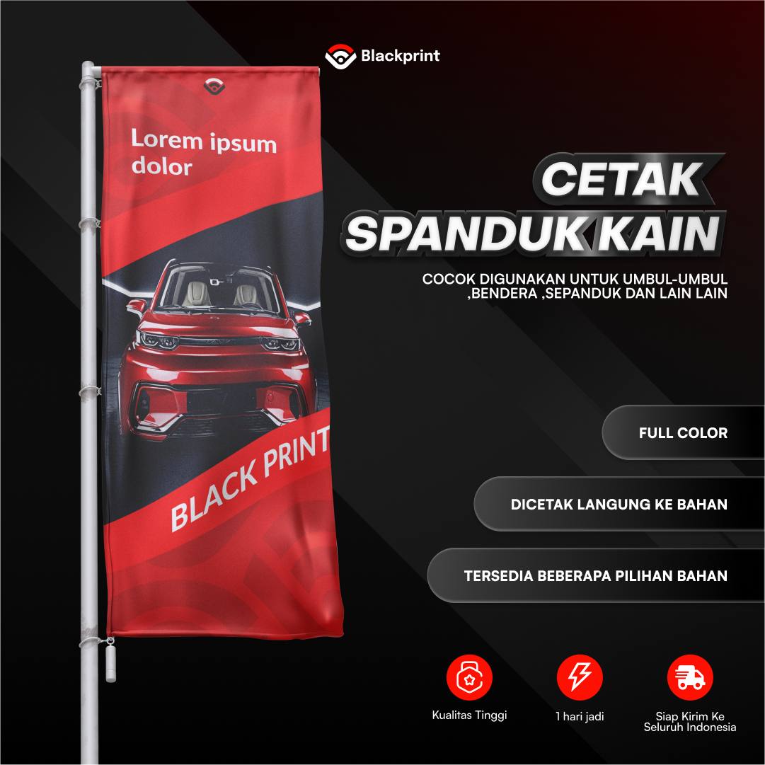 Spanduk Kain/ Spanduk bendera /Spanduk Promosi