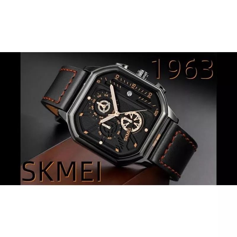 Jam tangan pria  skmei 1963 Chronograph  sk 1963 original