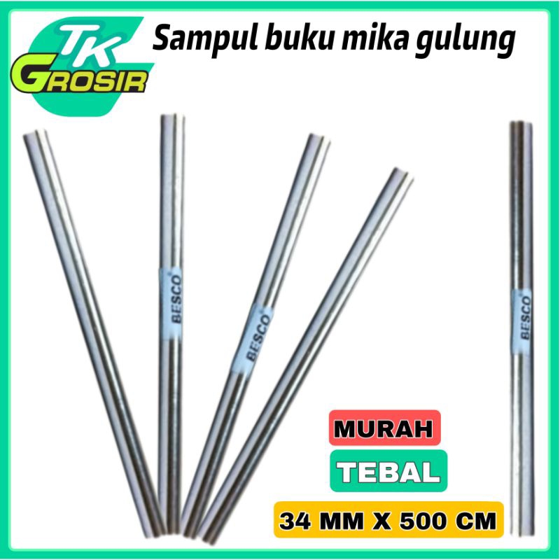 

1 roll sampul buku mika gulung 34 mm x 300 cm/sampul buku roll
