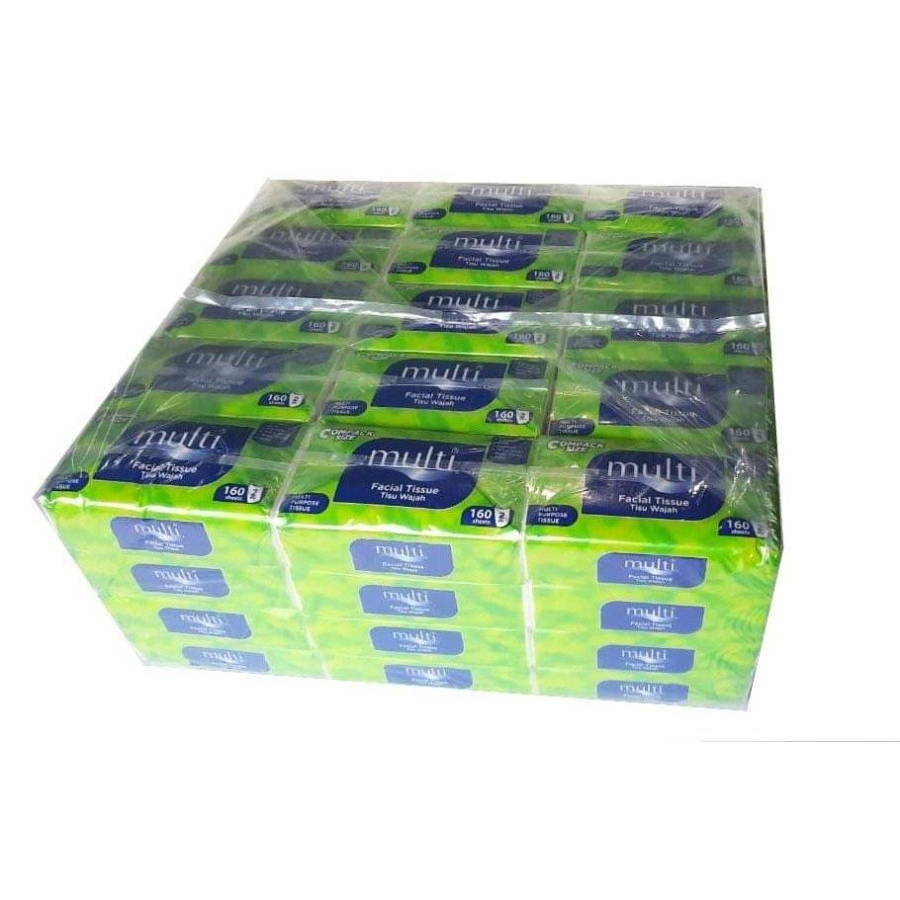 Tisu Tessa Multi 160 Sheets 2 Ply MP11 compack size / Tissue Facial Soft Pack 160s / Tisu wajah 2ply 160 sheet lembut