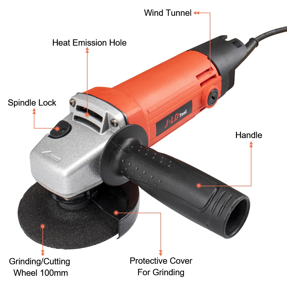 REAIM Mesin Gerinda tangan 4INCH 400W Angle Grinder (Multifunction) Grinda Tangan, Poles, Piringan Amplas, Amplas gerinda kualitas tinggi