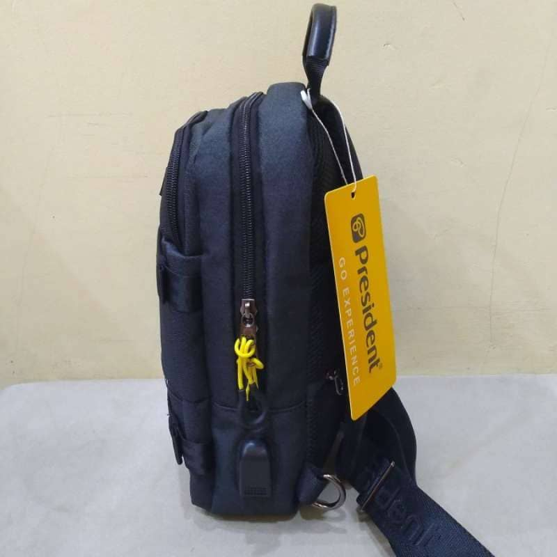 TAS CHEST BAG 89073 PRESIDENT ORIGINAL TAS SELEMPANG TAS SLING BAG PRESIDENT