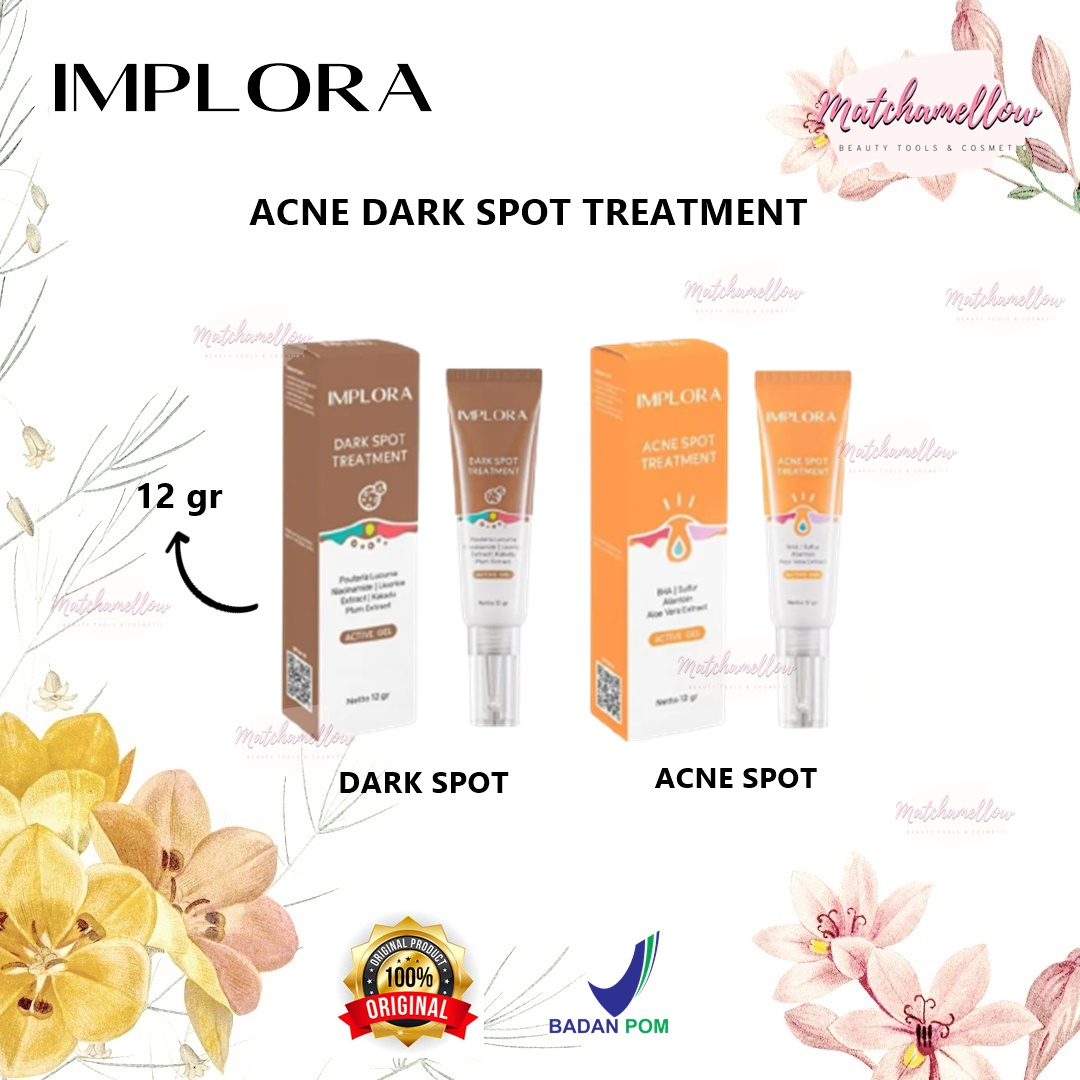 ❄️MATCHA❄️ IMPLORA ACNE DARK SPOT TREATMENT - ACTIVE GEL DARK ACNE 12GR BPOM