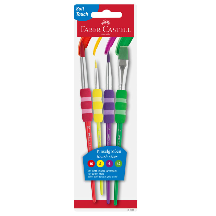 

Faber-Castell Grip Brush Set 4 Colours Kuas Lukis 1 set isi 4