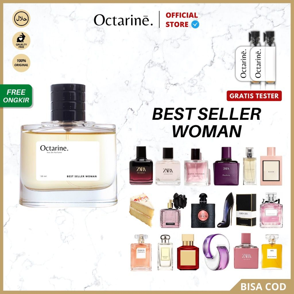 OCTARINE Parfum Wanita BEST SELLER Tahan Lama Aroma Lembut Fresh Elegan Sexy