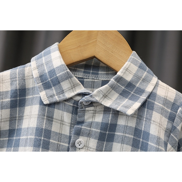 HNK Kemeja Berkerah Lengan Panjang Kotak-kotak Cowok Cewek | LIGHT FLANEL SHIRT