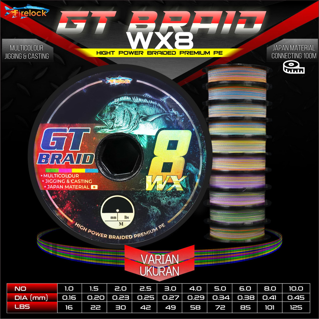 RELIX NUSANTARA GERONG HS X8 MULTICOLOR CONNECTING 100 METER | SENAR PANCING | BENANG PE