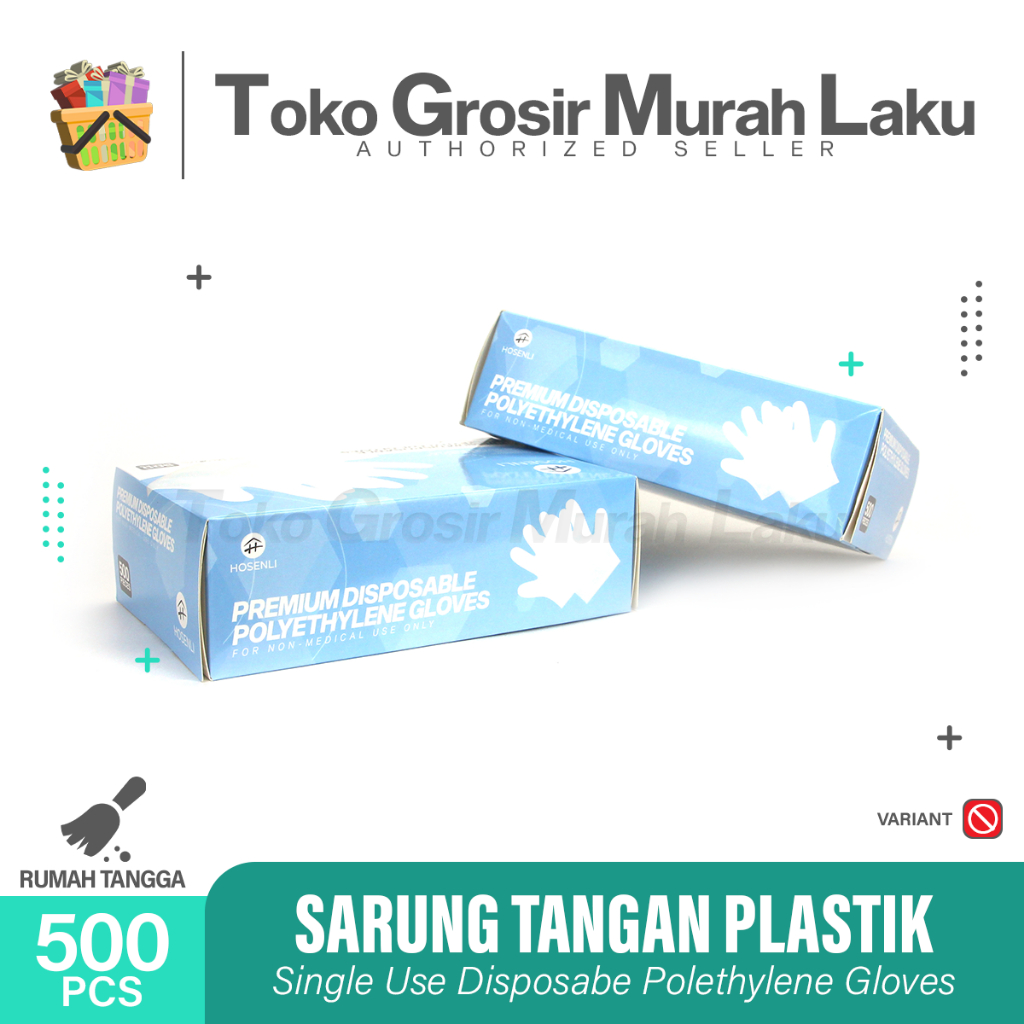 Sarung Tangan Plastik ( 1pack isi -/+500pc ) DISPOSABLE PLASTIC GLOVES