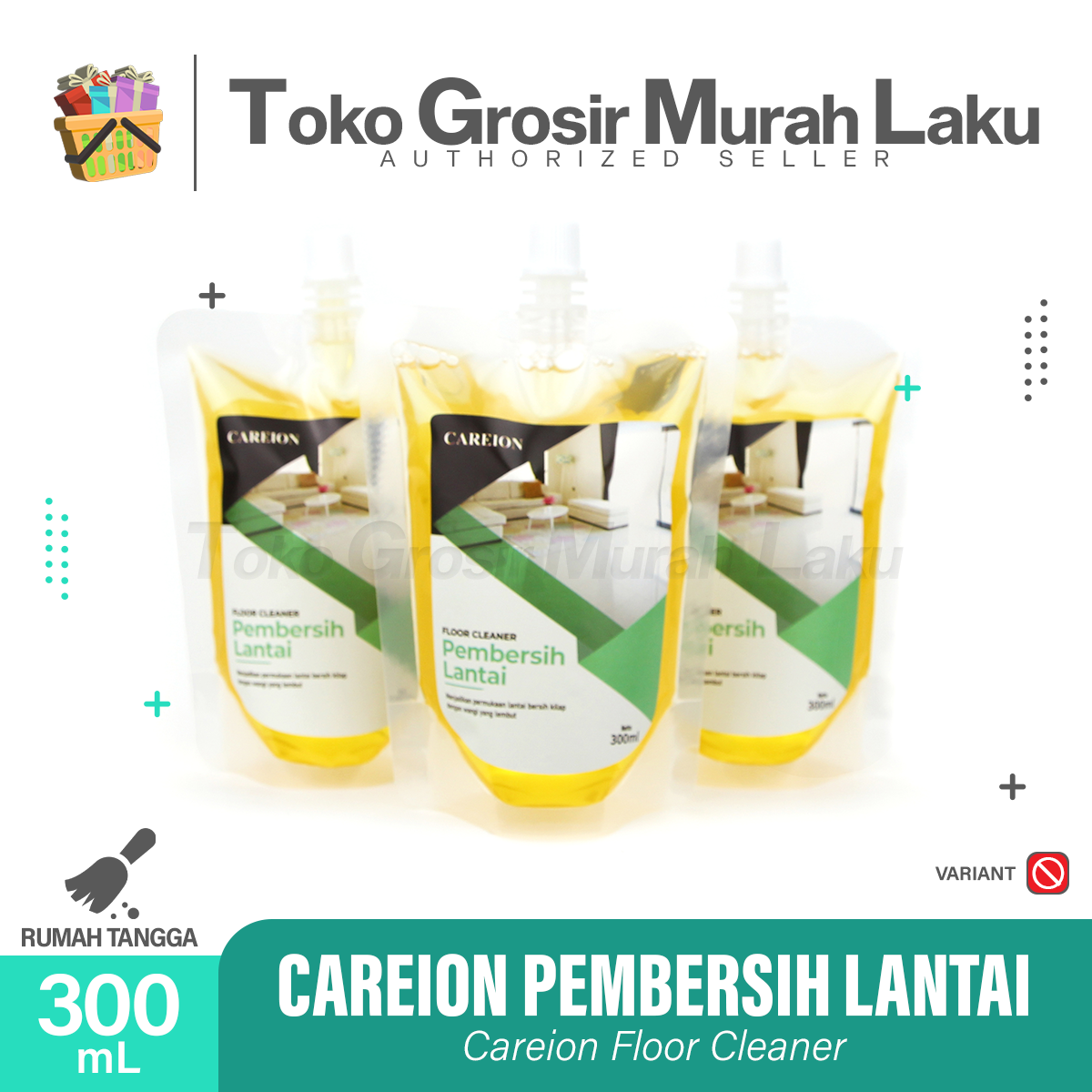 CAREION PEMBERSIH LANTAI ANTIBACTERIAL FLOOR CLEANER SPRING FRESH 300ML