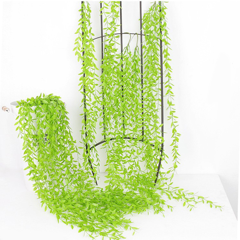 T&amp;Y Daun Rambat Juntai Plastik Artifisial 100Cm Daun Hias Dekorasi Pesta Tanaman Gantung Sintetis Buatan Bunga Hias Dinding Ruangan Rumah Kamar Kantor Murah
