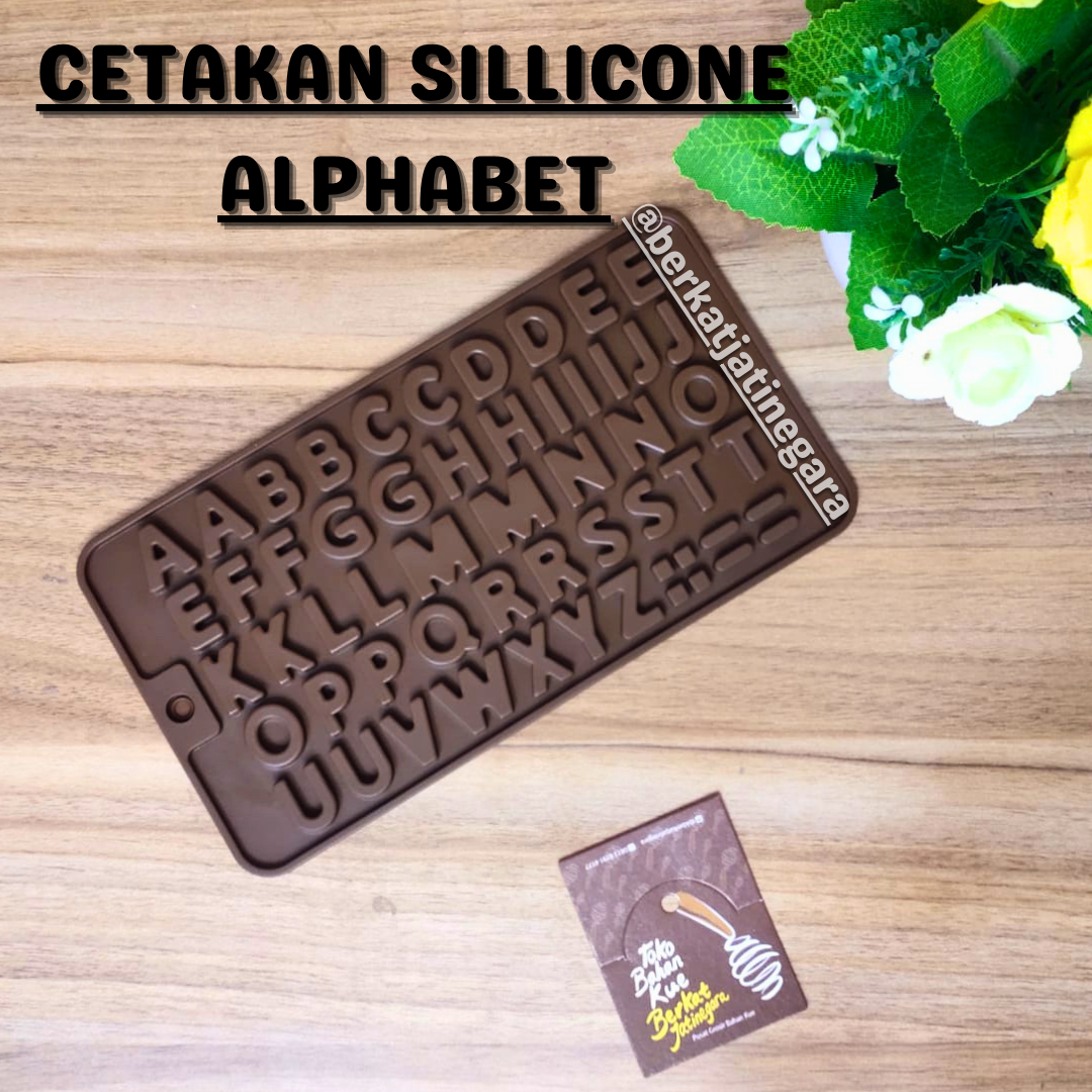 CETAKAN SILICONE ALPHABET / SILICONE ANGKA + HBD / CETAKAN COKLAT / CETAKAN FONDANT