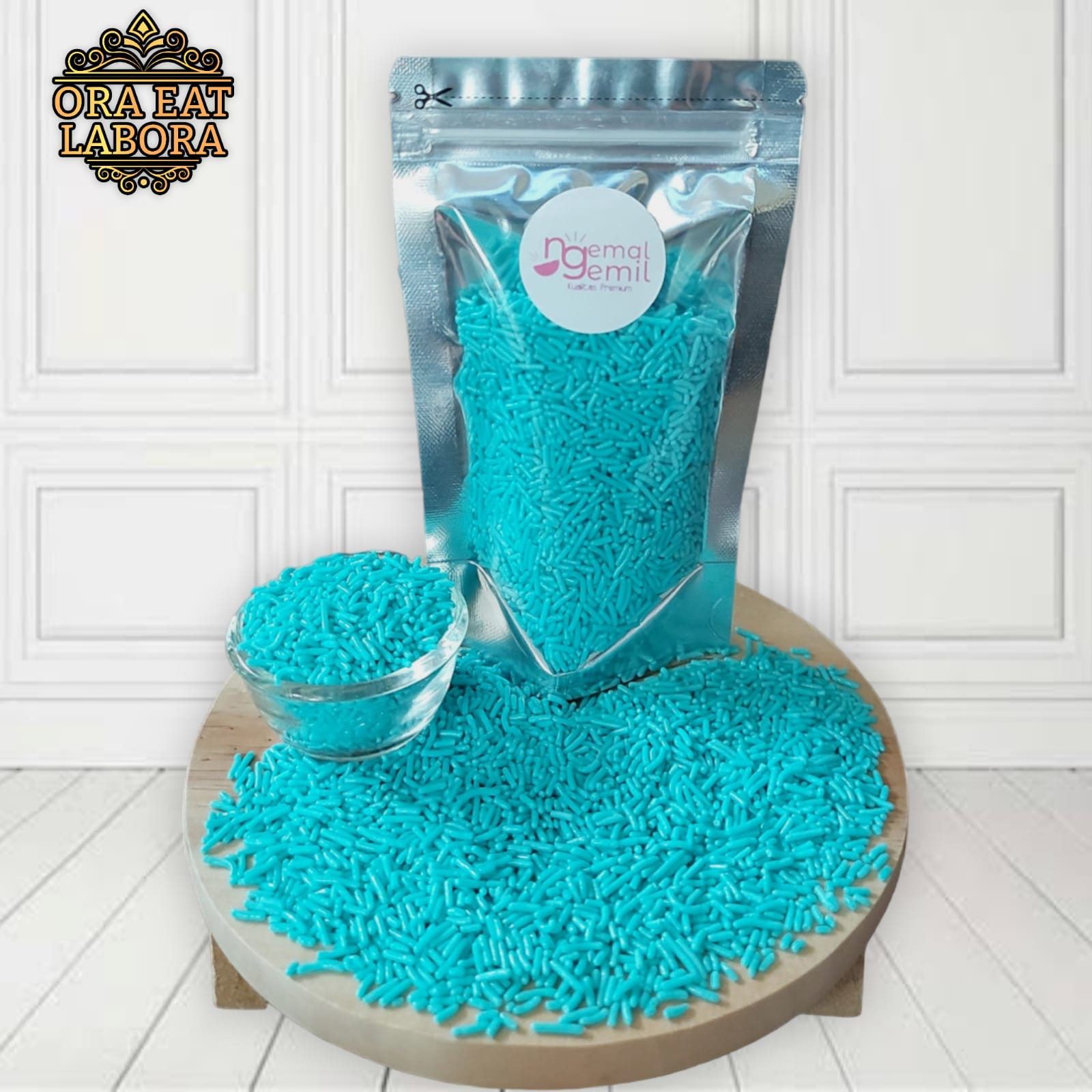 

Meses Pouch Biru Meses Butiran Coklat Sprinkle Topping Donut Kue Bolu Kualitas Premium - Ora Eat Labora