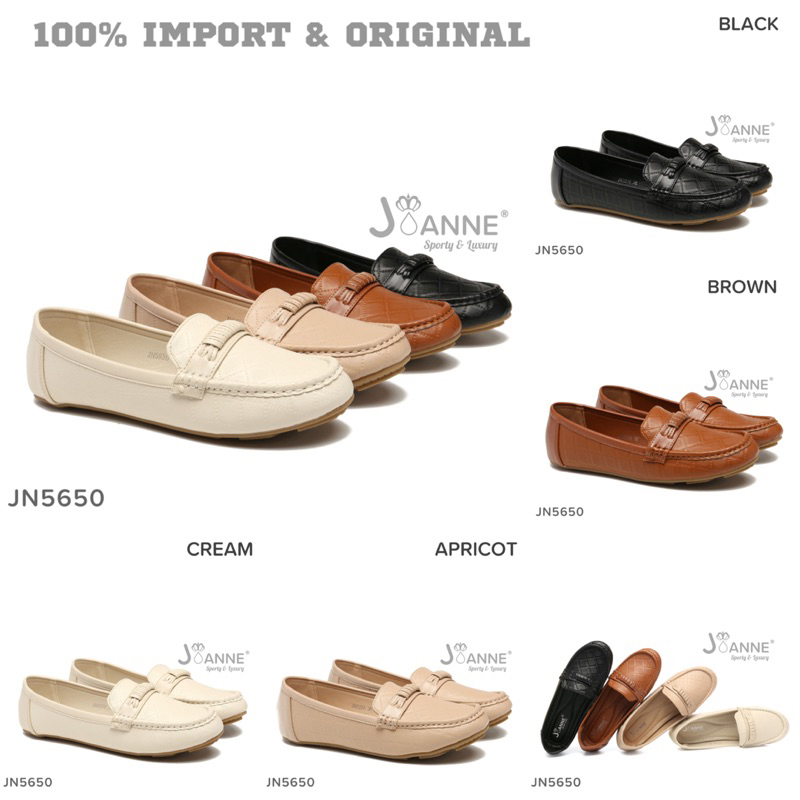 [ORIGINAL] JOANNE Flat Loafers Shoes Sepatu Kantor Kerja #JN5650