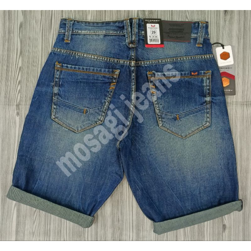 CELANA JEANS PENDEK PRIA MOSAGGY SOBEK PREMIUM