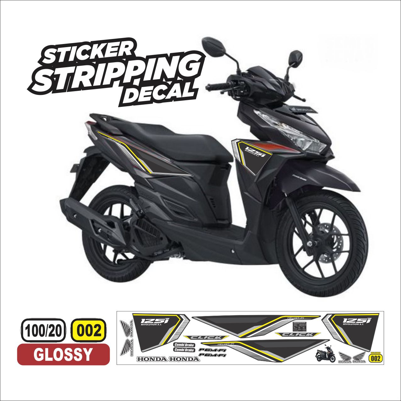 striping variasi vario 125 esp /sticker decal motor vario 125 esp /stiker lis polet vario 125 esp
