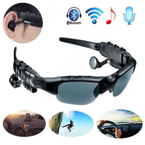 Kacamata Gaya Sunglasses Pria Keren Sport Bluetooth Polarized MP3 Musik Sepeda Kaca Mata Sepedah Anti Radiasi JS01