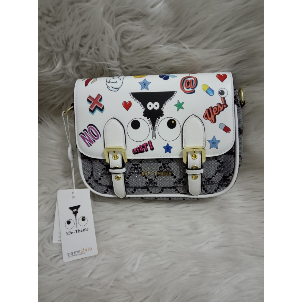 [ORIGINAL 1000%] READY TAS Huer 800 eye theme printed bag