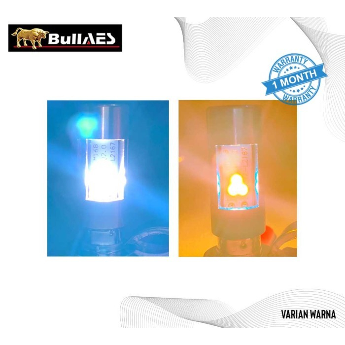 LAMPU LED H6 6 LED COB CNC AOZOOM LAMPU MOTOR MOBIL PUTIH KUNING