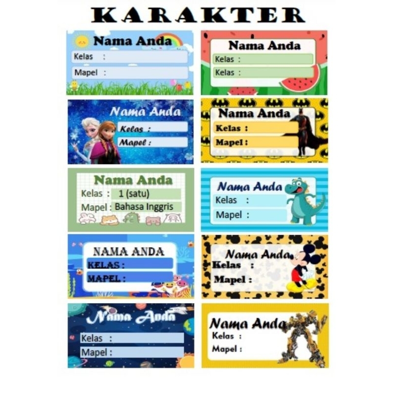 

STICKER NAMA BUKU