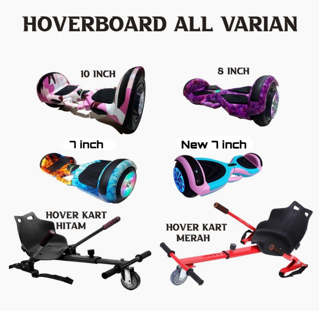 Hoverboard Set dengan Hover kart / hoverboard 7 inch / Hoverboard 8 inch / Hoverboard 10 inch