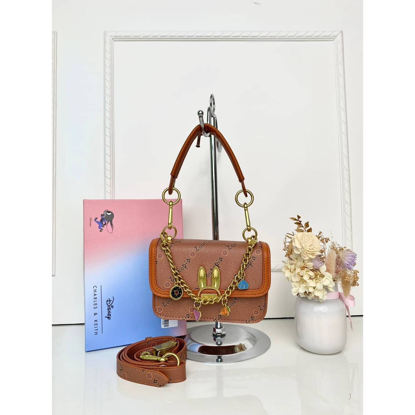 TAS WANITA IMPORT CK X DISN3Y FREE BOX CUTE BUNNY SLING BAG PREMIUM CK967