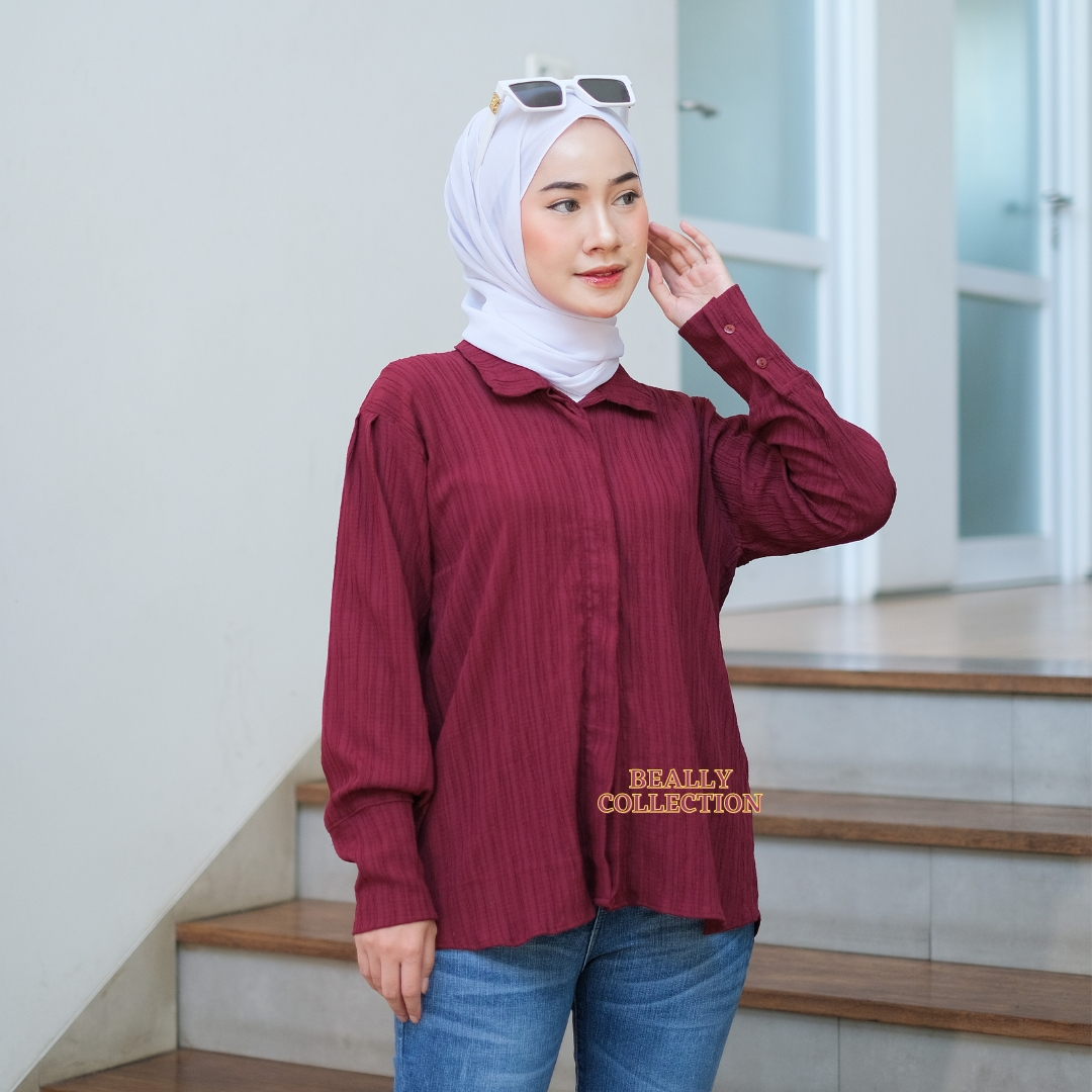 ATASAN KEMEJA WANITA LADY CRUSH HARRI SHIRT OVERSIZE | KEMEJA LUNA BASIC BABY CRUSH