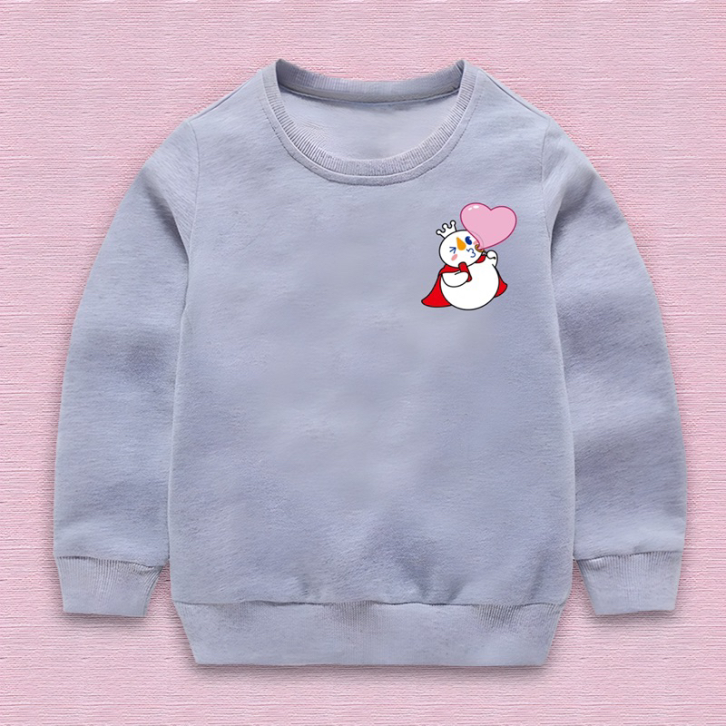 Sweater anak cewek cowok LOVE SNOW hoodie anak 2-10 tahun