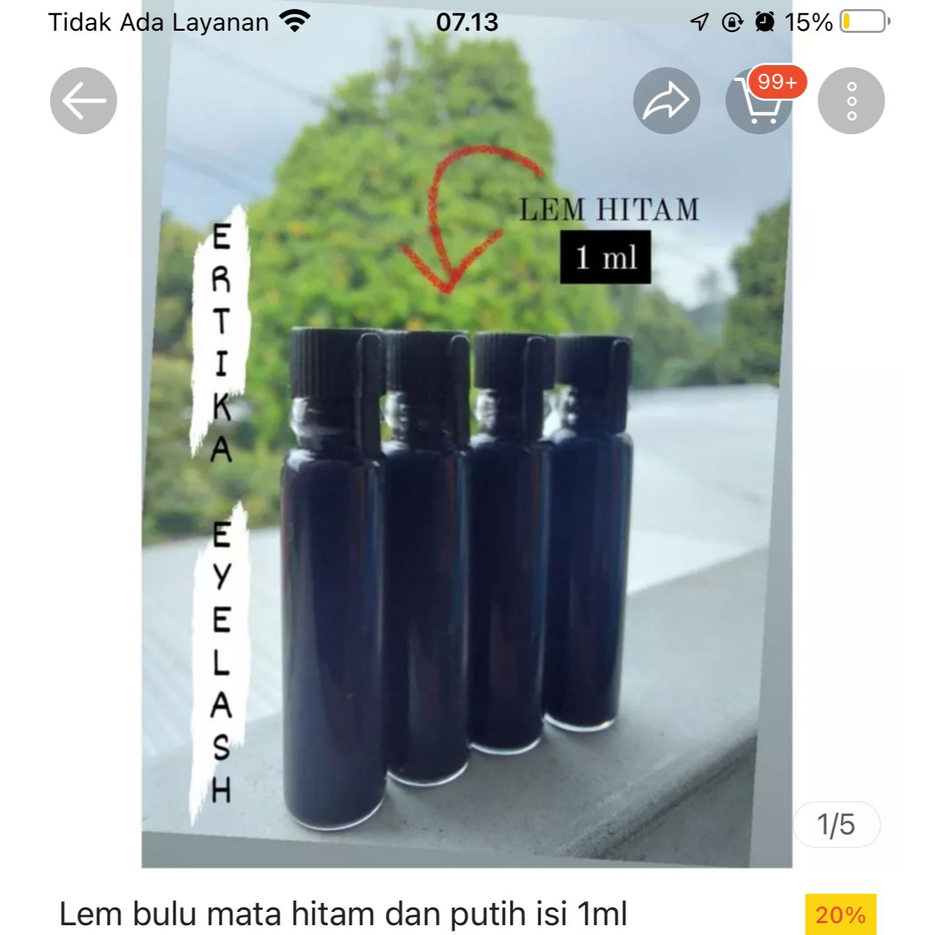 Lem Bulu mata palsu hitam dan putih termurah