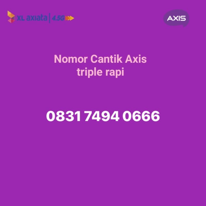 axis cantik 11 digit angka 4 varian minimalis triple 666x